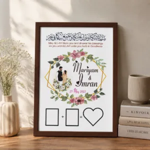 Islamic Nikah Personalized Photo Frame 3 29358472405 brown 2