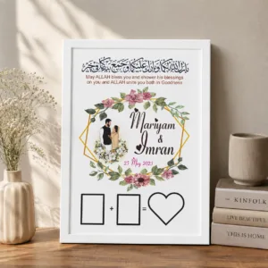 Islamic Nikah Personalized Photo Frame 2 29358472405 white 2