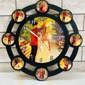 Customized Photo Clock with 8 Photo Frames