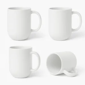 White ceramic customized photo mug with personalized printing