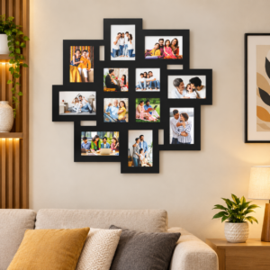 Customized multi photo collage frame for family memories